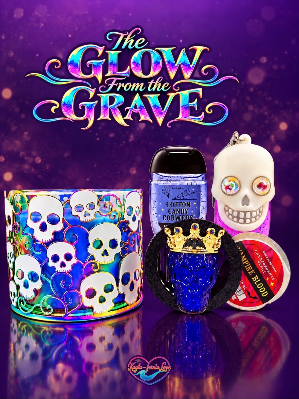 BBW Glow From the Grave Skull Halloween 6pc Collector Set